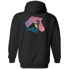 Tubular Flip Print Fleece Hoodie