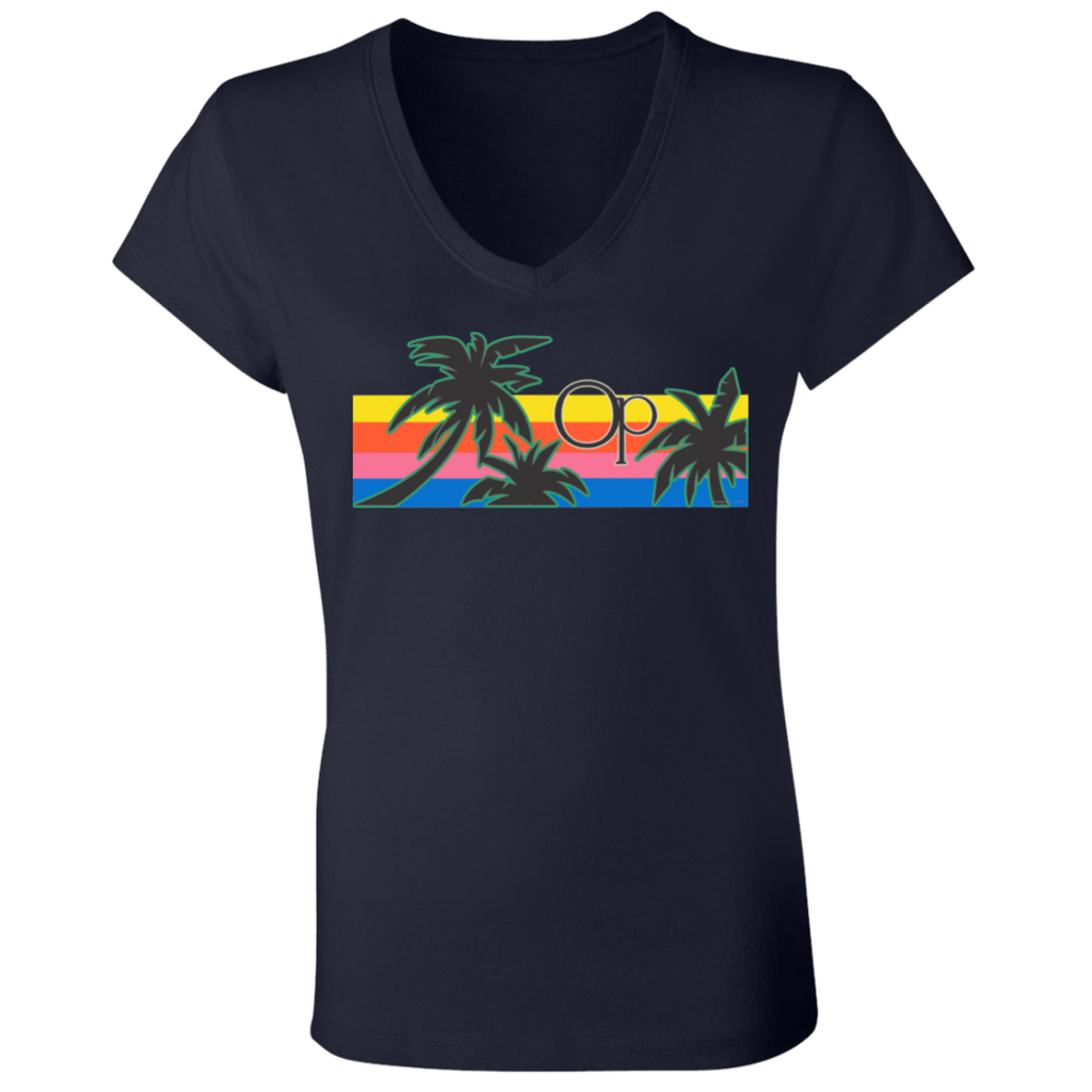 Her Classic Palms V-Neck Tee