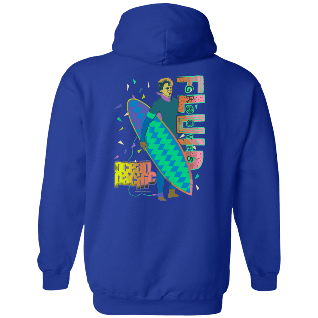 Fluid Grooves Flip Print Fleece Hoodie