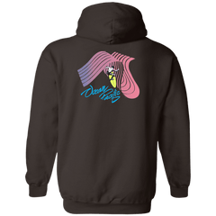 Tubular Flip Print Fleece Hoodie