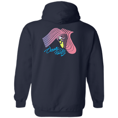 Tubular Flip Print Fleece Hoodie